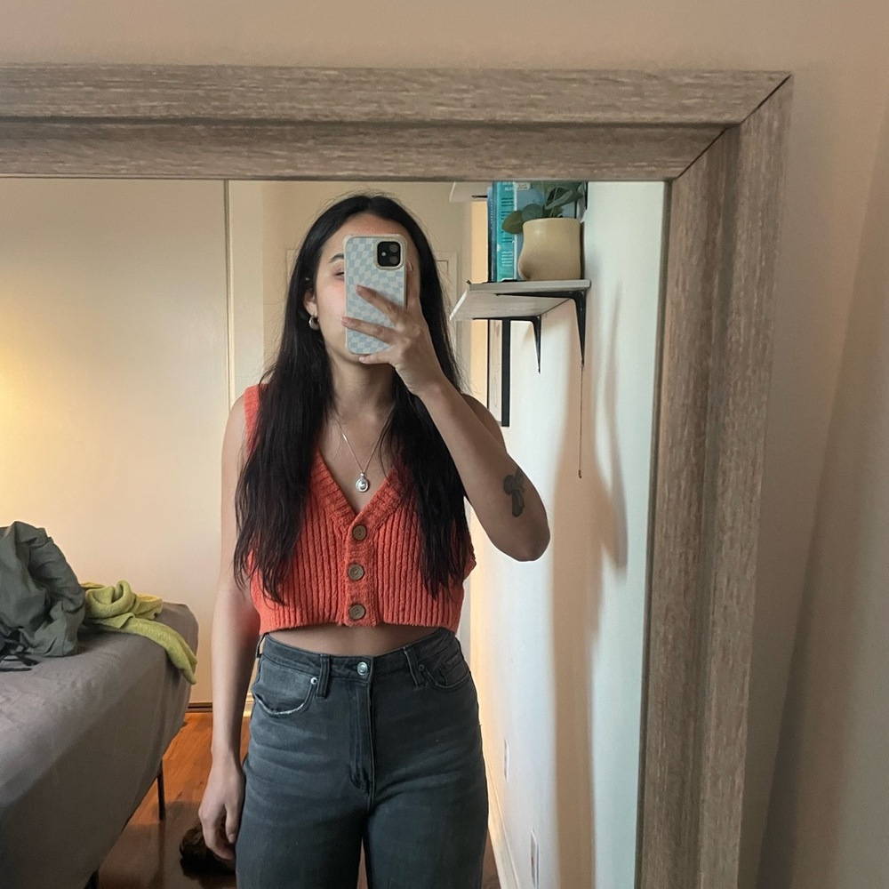 Free people orange vest